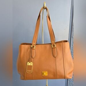 Lauren Ralph Lauren Leather Shoulder Bag Camel